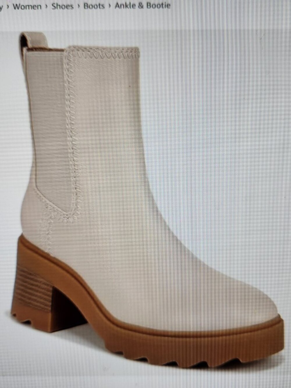 Zodiac Teresa Lug Booties. Light Cream. NIB. Size 10